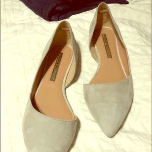 Audrey Brooke Grey suede flats 8.5